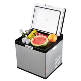 28L Portable Car Cooler Fridge With Trolley Handle And Anti - Vibration Design